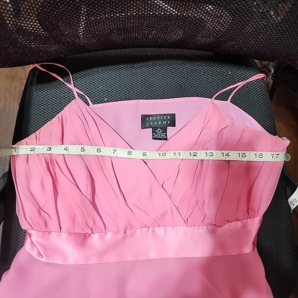 Spencer Jeremy 100% Silk Barbie Pink Tank. Size Large - Picture 3 of 6